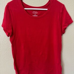 Banana Republic Red Fitted Short Sleeve Tee